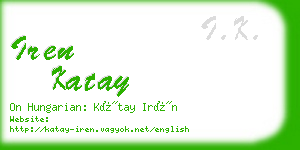 iren katay business card